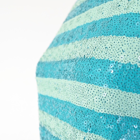 NWT J.Crew Sequin Stripe Tank in Green - Picture 4 of 7